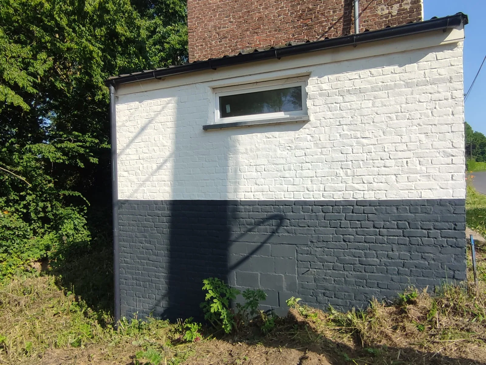 Peinture de façade blanc et anthracite — BW Décor